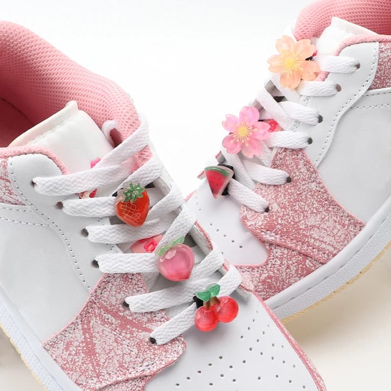 Cute Flowers Fruit Shoe Laces Decorations Buckle Charms Shoelaces for Sneaker Luxury Shoes Accessories for Women Man 1 Pcs