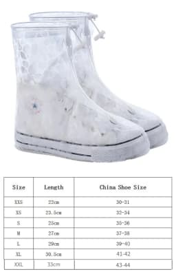 1Pair Waterproof Shoe Cover Men Women's Silicone Sport Rain Boot Cover with Layer Non-slip Material Wear-resistant Thick Reusab