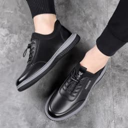 New Men Shoes PU Leather Lightwear Sport for Man Shoe Breathable Lace Up Comfortable Running Casual Shoes Outdoor Male Sneakers