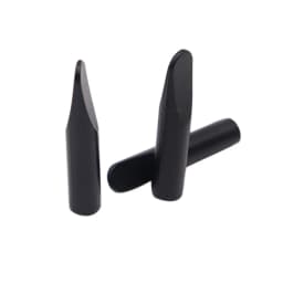 Weiou Lace Accessory 24*4.3mm Cylindrical Flat-head Black Plastic Aglets Sneaker String Tips 20pcs/pck Affordable Bulk/Wholesale