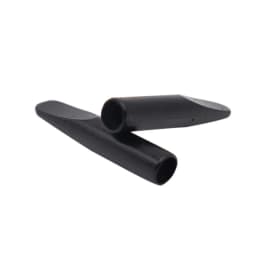 Weiou Lace Accessory 24*4.3mm Cylindrical Flat-head Black Plastic Aglets Sneaker String Tips 20pcs/pck Affordable Bulk/Wholesale