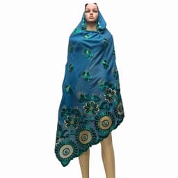 Latest African Women Scarf Soft 100% Cotton With Dold Chip Scarf Dubai Isalmic Scarf Embroidery Muslim Hijab for Shawls Wraps