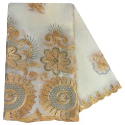 Latest African Women Scarf Soft 100% Cotton With Dold Chip Scarf Dubai Isalmic Scarf Embroidery Muslim Hijab for Shawls Wraps