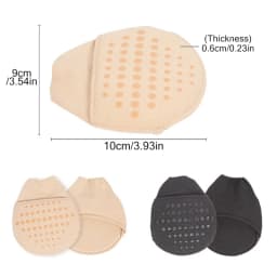 Half Forefoot Socks for Women, Invisible Foot Cushion Socks, Seamless Toe Topper Liner, Non-Slip Sponge, High Heels