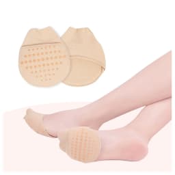 Half Forefoot Socks for Women, Invisible Foot Cushion Socks, Seamless Toe Topper Liner, Non-Slip Sponge, High Heels