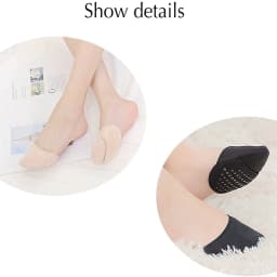 Half Forefoot Socks for Women, Invisible Foot Cushion Socks, Seamless Toe Topper Liner, Non-Slip Sponge, High Heels