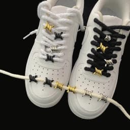 1 Pair Luxurious for Metal Buckles Wire Thorn Knot Shoe Decorative Flower Sneakers Iron Ring Shoelaces Shoe Charms Accessories