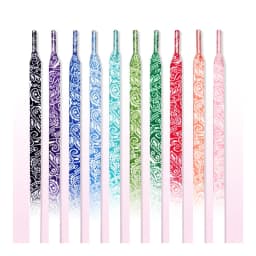 Flat Creative Trendy Gradient Shoelace Cashew Flower Rope Shoelaces Macaron Sneakers Shoe Laces ins Small White Shoes