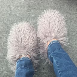 New Fluffy Long Hair Slippers Pink Sheep Fur Slippers Winter Women Plush Flat Shoes Outdoor Indoor Slippers Mongolian Fur Slides