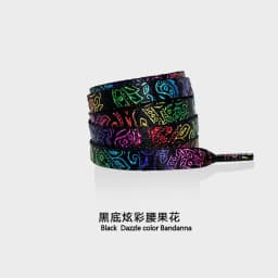 High Quality Cashew Flowers Shoelaces Women Gilding Men Red Black Hand-painted Sports Casual Basketball Shoes Laces 100/120/140