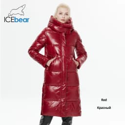 ICEbear 2023 Winter Fashionable Jacket Women's Hooded Warm Parkas Bio Fluff Parka Hight Quality Female Quilted Coat GWD20155D