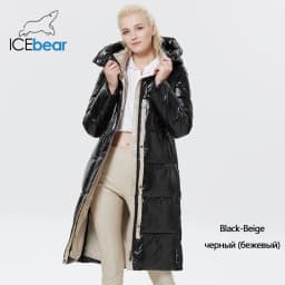 ICEbear 2023 Winter Fashionable Jacket Women's Hooded Warm Parkas Bio Fluff Parka Hight Quality Female Quilted Coat GWD20155D
