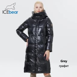 ICEbear 2023 Winter Fashionable Jacket Women's Hooded Warm Parkas Bio Fluff Parka Hight Quality Female Quilted Coat GWD20155D