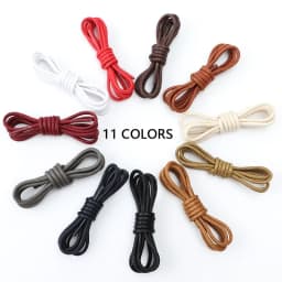Waxed Cotton Round Shoe Laces Leather Oxford Shoelaces Waterproof Shoelace for Women Men Boots Loafers Shoes Lace Accessories