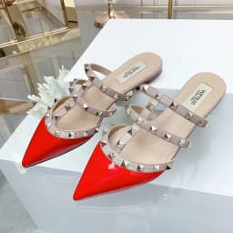 Women's Sandals Summer Luxury Shoes Woman 2026 Trend Ankle Strap Rivets Flat Shoes Brand Design Slippers Ladies Shoes Women