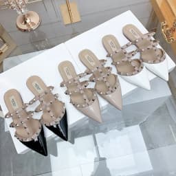 Women's Sandals Summer Luxury Shoes Woman 2026 Trend Ankle Strap Rivets Flat Shoes Brand Design Slippers Ladies Shoes Women