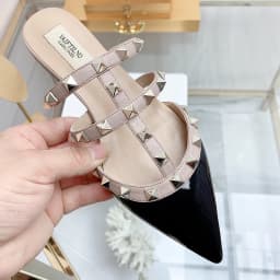 Women's Sandals Summer Luxury Shoes Woman 2026 Trend Ankle Strap Rivets Flat Shoes Brand Design Slippers Ladies Shoes Women