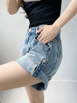 Wixra Women Basic Denim Shorts Candy Color Summer New Trendy Pants High Waist Casual Jeans Bottom