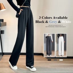 Suit Pants For Women Wide Leg Straight Pencil Pants High Waisted Casual Pants Suit Office Lady Korean Style Y2K Women Trousers