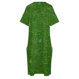 Math Lessons Print Dress V Neck Geometry Kawaii Dresses Woman Street Wear Print Casual Dress With Pockets Plus Size