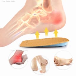 Latex Leather Heel Insoles Pads Thickened Shock-absorbing Foot Soft Cushion Shoes Care Inserts Heel Support Half-size Insoles