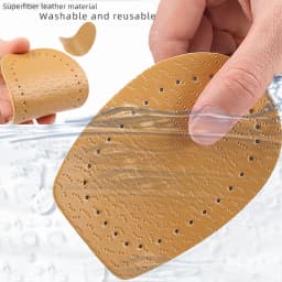 Latex Leather Heel Insoles Pads Thickened Shock-absorbing Foot Soft Cushion Shoes Care Inserts Heel Support Half-size Insoles