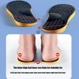 1Pair Flat Feet O/X-Leg Orthopedic Insoles Arch Support Insole for Plantar Fasciitis Shoe Pads Adults Kids Foot Care Shoe Sole