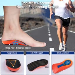 Orthopedic Sports Shoes Insoles for Plantar Fasciitis Pain Relief Heel Spur Cushion Soft Elastic Shock Absorption Heel Foot Pads