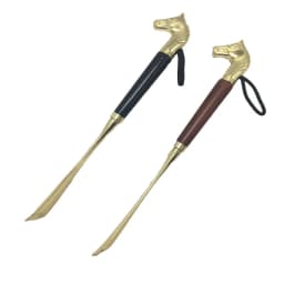1PC Horsehead Shoehorn 32cm Metal Shoehorn Handle Long Remover Shoehorn Handheld Durable Shoe Lifter Convenient Shoe Wearers