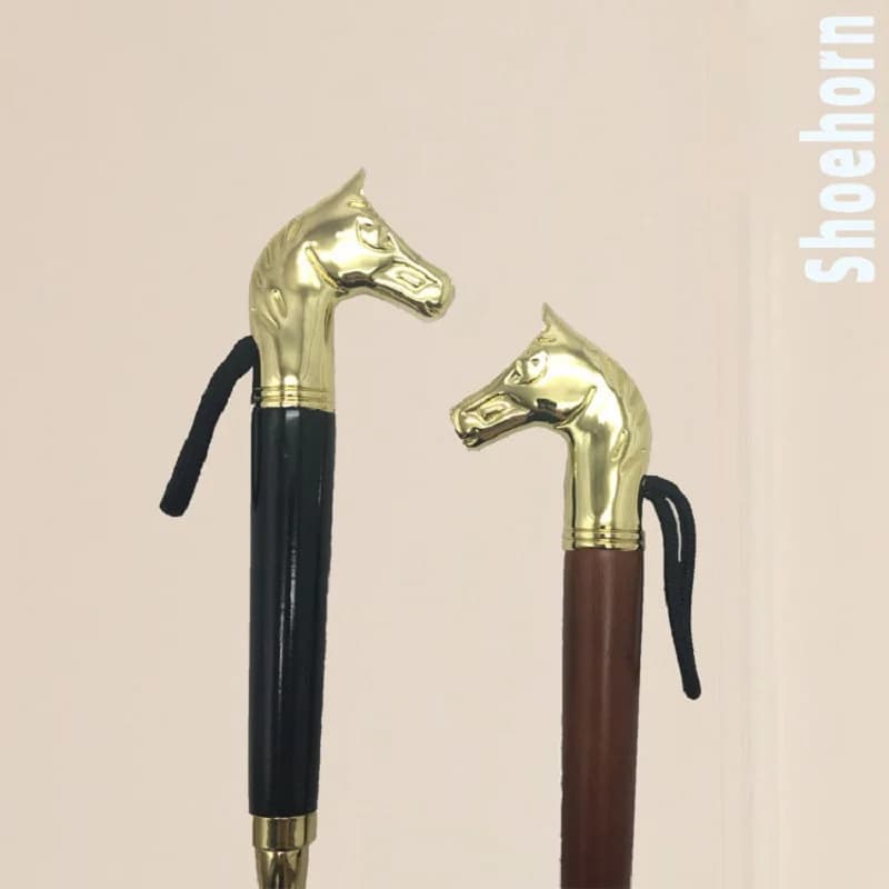 1PC Horsehead Shoehorn 32cm Metal Shoehorn Handle Long Remover Shoehorn Handheld Durable Shoe Lifter Convenient Shoe Wearers