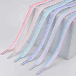 Metallic Shiny Gold Silver Shoelace Glitter White Shoelaces 1.2cm Width Shoe Laces Colorful Bright Silk Casual Laces for Sneaker