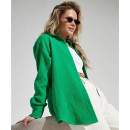 Original Muslin 100% Cotton Shirt Causal Soild Loose Womens Tops Button Long Sleeve Elegant Shirts And Blouses Festival Gifts