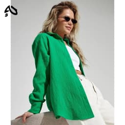 Original Muslin 100% Cotton Shirt Causal Soild Loose Womens Tops Button Long Sleeve Elegant Shirts And Blouses Festival Gifts