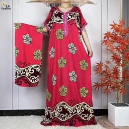 New Summer Dubai Fashion Short Sleeve Dress African Dashiki Solid Cotton Loose Caftan Lady Casual Maxi Islam Traditional Abaya
