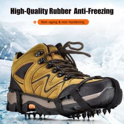 Crampons for Snow and Ice Climbing Hiking Ice Cleats Spikes for Shoes 24 Teeth Anti-Slip Covers for Shoes Non-Slip Snow Grips