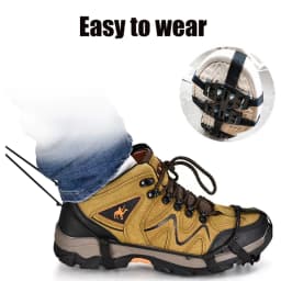 Crampons for Snow and Ice Climbing Hiking Ice Cleats Spikes for Shoes 24 Teeth Anti-Slip Covers for Shoes Non-Slip Snow Grips