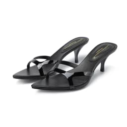 LM Brand Fashion Women's Slippers Summer Plus Size 35-43 Women's High Heels Genuine Leather Pointed Open Toe Sexy Party Shoes