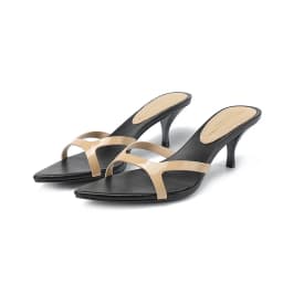 LM Brand Fashion Women's Slippers Summer Plus Size 35-43 Women's High Heels Genuine Leather Pointed Open Toe Sexy Party Shoes