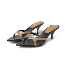 LM Brand Fashion Women's Slippers Summer Plus Size 35-43 Women's High Heels Genuine Leather Pointed Open Toe Sexy Party Shoes