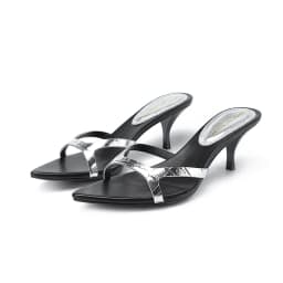 LM Brand Fashion Women's Slippers Summer Plus Size 35-43 Women's High Heels Genuine Leather Pointed Open Toe Sexy Party Shoes