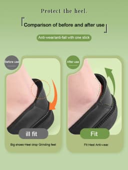 High Heel Stickers Casual Shoes Heel Protectors Insole Shrinking Size Insoles Anti-wear Feet Shoe Pads Adjust Size Cushion