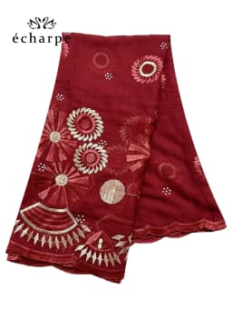 New Dubai Hijab Shawls Scarf For Muslim Women African Cotton Hijab Islamic Hijab Pashmina Turban Headscarf Embroidery Shawls