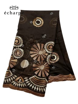 New Dubai Hijab Shawls Scarf For Muslim Women African Cotton Hijab Islamic Hijab Pashmina Turban Headscarf Embroidery Shawls