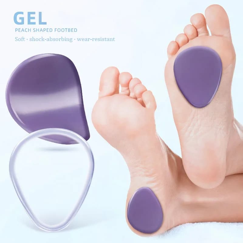 Women Silicone Gel Forefoot Pad Shoe Pads for Plantar Fasciitis Relief Shock Absorption Foot Care Insoles Sandals Protectors