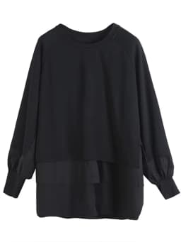 Amax luluE European Autumn Fashion Loose Sweatshirts Womens Vintage Fake Two Piece Hoodies Ladies Casual Oversized Punk Clothes