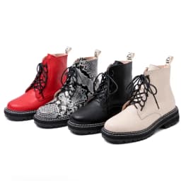 DIMANYU Women Ankle Boots 2026 New Genuine Leather Winter Thick With Fur Ladies Short Boots Motorcycle Ankle Boots Women