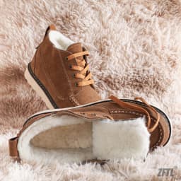 ZFTL Men's snow boots Winter Sheepskin Short boots to keep warm British large cotton shoes Non-slip sole Man Casual Wool lining