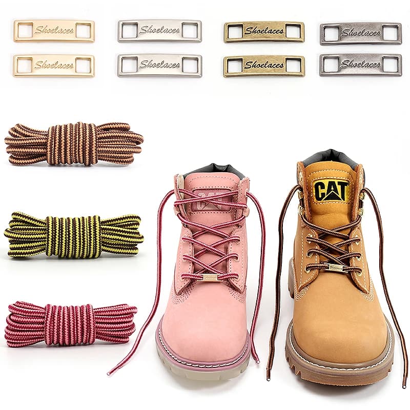 1 Pair Striped Two Color Shoe Laces Outdoor Sneaker Laces Cotton Shoe Laces White Shoes Shoe Accessories Length 90/120/150cm