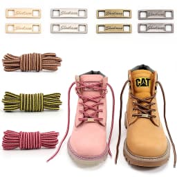1 Pair Striped Two Color Shoe Laces Outdoor Sneaker Laces Cotton Shoe Laces White Shoes Shoe Accessories Length 90/120/150cm