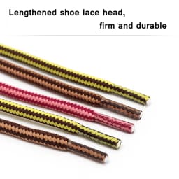 1 Pair Striped Two Color Shoe Laces Outdoor Sneaker Laces Cotton Shoe Laces White Shoes Shoe Accessories Length 90/120/150cm